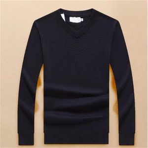 Sweter Pullover Męskie Marka Bluza z kapturem V-Neck Długim Rękawem Projektant Blutshirt List Krokodyl Haft Knitwear Zima Nowa Designer Mens Odzież