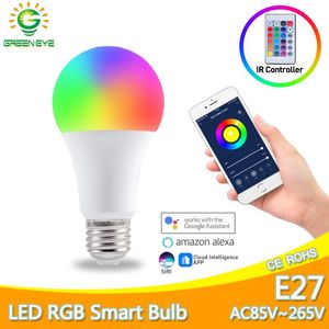 Wholesale led bulbs for sale - Group buy Bulbs Smart Led Bulb W W E27 W W W Wifi Light V V Alexa Google Home RGB Lamp With IR Remote Control