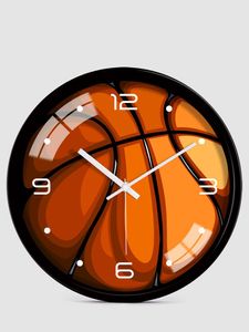 Wall Clocks 12 Inches Silent Cartoon Basketball Clock Colorful Modern Children's Room Bedroom Kitchen Home Decorative