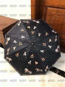 Black High-grade Umbrellas Hipster Cool Folding Luxury Umbrellas Top Quality Outdoor Travel Designer Multifunction Sun Umbrellas