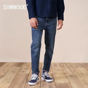 Herbst Winter Komfortable Tapered Dicke Jeans Männer Knöchel-Länge Plus Größe Hohe Qualität Denim Hosen 211111