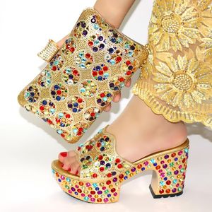 Sapatos de vestido Olomm Africano e saco conjunto sapato italiano com correspondência de vendas senhoras Itália! GF1-17