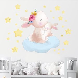 Wall Stickers Mother And Baby For Bedroom Kids Room Decor Art Home Decoration Decals Removable