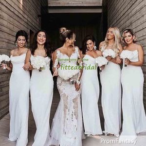 Sevgiliye Gelinlik Modelleri Spagetti Sapanlar Robe Soire De Mariage Onur Düğün Parti Elbise Mediage Vestidos