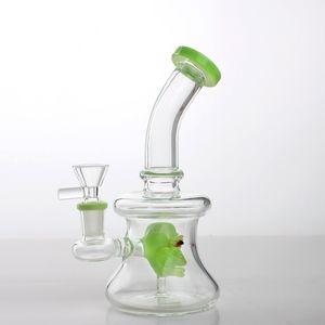 Wholesale themed dab rigs for sale - Group buy 7 Halloween theme curved neck hookahs with skull percolator glass dab rig