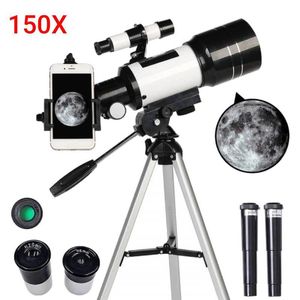 40X60 Professional Astronomical Night Vision Telescope Monocular Telescopio Space Bracket Outdoor Scope med stativ telefonklämma