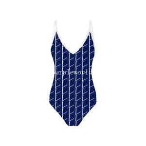 夏の通気性ボディスーツ用女性水着インスファッションプリントプリントプリントプリントプリントの1ピース水着クラシックVネックガールズビキニ