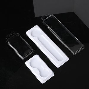 White Clear Plastic PVC Blister Retail Display Box For Airtags Protective Cover Case Display Tracker Anti-Lost Keychain