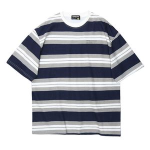 Estate Harajuku Uomo/Donna Camicia Verticale Casual da uomo a righe T-shirt a maniche corte All-match Ins Marchio di moda Coppia Wear 210527