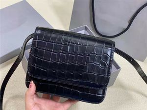 Summer Vogue Alligator Leather Cube Tofu Shoulder Bags Good Version Gold 8 Hardware Cross Body Women Fashion phone Handbags Trendy Crocodile Pattern Wallets Purse