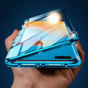 360 Magnetic Adsorption Metal Case para Huaweip40 P30 P20 Mate40 Lite Pro Honor10 20 30 8x 9xDouble-lados tampa de vidro