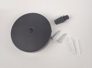 Czarna Biała Płyta Sufitowa Taca Ściana Kinkiet Mount Led Base Metal Wisiorek Lampy Disc Bases Obsługa lekkich okrągłych sufitów baldachim