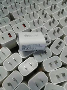 Caricabatterie per telefono cellulare per Apple PD Caricatore per telefono USB da 20 W Caricatore rapido con iPhone iPad Adattatore di ricarica rapida da parete Samsung OnePlus Cavo TypeC Spina UE/USA Adattatore di alimentazione UK