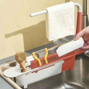 Pool Retractable Rack Drain Basket Filter Sink Dish-Washing Rag Racks Kitchen Pull-Out Storage Hook Storage Shelf XG0283