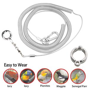 Andere Vogelversorgungen Papageien Flugtraining Leine Ultra-Licht Flexible Seil Anti-Biss mit Beinringgurt Outdoor-Maikaw-Cockatiel-Spielzeug