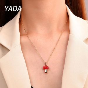 Anhänger Halsketten YADA Mode Nette Simulation Pilz PresentsNecklace Für Frauen Schmuck Aussage Geburtstag Geschenk Halskette SE210044