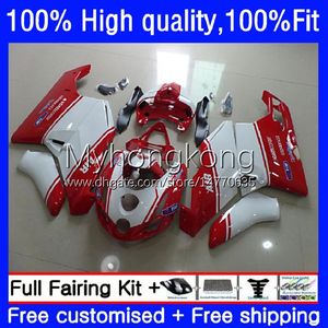 Wtryskiwacze Worki do Ducati 749-999 749S 999s 749 999 Bodywork 03-06 15NO.22 749 999 s R 03 04 05 06 Biały Red Hot 749R 999R 2003 2004 2005 2006 OEM Bodys Kit