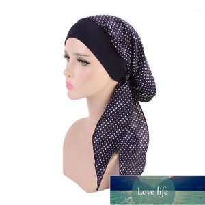 Beanie / Skull Caps Kvinnor Muslim Hijab Håravfall Multi Färgad Scarf Elastisk Wrap Cancer Chemo Fashion Polyester Justerbar Turban Cap Cover1