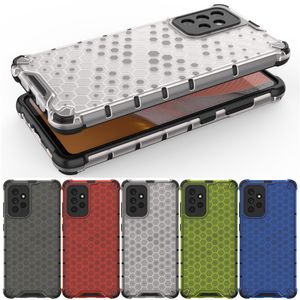 Shockproof Armor Cell Phone Cases for Samsung A32 A42 A52 A72 5G A11 A12 A01 M31 A70E A02S Honeycomb Back Cover