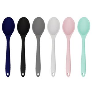 Food grade silicone spoon cutlery Silicone products maker Large number of wholesale lightweight high temperature resistant spoons kitchen tableware