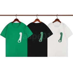 Moda Yeşil Beyaz Siyah Erkek T Shirt Erkekler Yuvarlak Boyun Kısa Kollu Erkek Kadın Casual Gevşek Giyim Tops