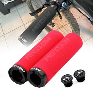 Cykelstyrningskomponenter 1 Par Ultraktigt cykelstyrning Grips Anti-SKID Svamp MTB Cykeländ med låsringstillbehör