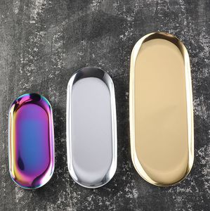 Wholesale Metal Rolling Tray Smoking Accessories Cigarette Herb Tobacco Grinder Plate 3 Colors There Sizes Heated cake Jewelry towel dessert items storage