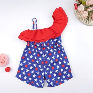 July 4th Stylish INS Toddler Baby Kids Girls Jumpsuits Straps Overalls for 1-5T 1868 Y2
