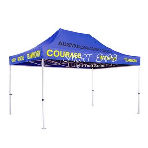 Custom Canopy Tents 10 x 15FT for Branding Advertising Display with Aluminum Frame 600D Polyester Printing Wheeled Bag