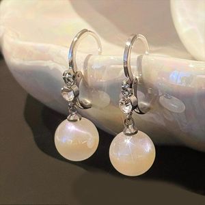 Stud Koreanska Trendiga Pearl Diamant Örhängen för Kvinnor Ladies Personlighet Avancerad mening Mode Smycken Öron Drop Tillbehör