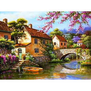 Wholesale 5d diamond painting square drill for sale - Group buy Full Drill Square Diamond Painting D Landscape Sale Diamond Art Embroidery Home Decoration Gift