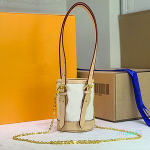 Saco colorido mini balde cadeia crossbody mulheres vintage bolsa bolsa de lona de lona de lona alça carta de barril carta