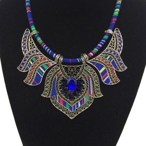 Wholesale tribal bib necklace resale online - Chunky Bib Statement Torque Choker Bohemia African Egypt Tribal Necklaces LB Pendant