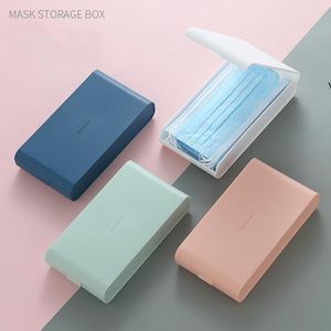 new Portable Facemask storage box Nice Design Small Foldable Mask Stocker Pollution-proof Masked Boxes Masker Case EWA6452