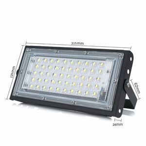 50W 100W LED Flood Light 110V 220V Utomhusmodul Floodlight Spotlight Red Green Blue RGB IP65 Vattentät Gata Lampa Landskapsbelysning