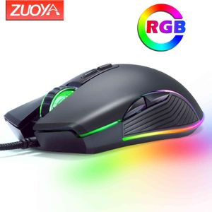 Original Wired RGB Gaming Mouse Optisk Gamer Möss Justerbar DPI med bakgrundsbelysning Bärbar dator PC Professionellt spel