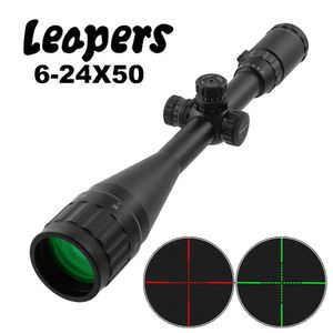 Leapers 6-24x50 نطاق الصيد AOL البصريات البصريات Riflescope MIL DOT قفل إعادة تعيين RIFLESCOPES لبندقية هواء بندقية رد الفعل