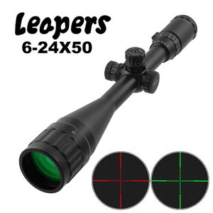 Leapers 6-24x50 AOLハンティングスコープオプティクスライフルスコープミルドットロックライフルエアガンのリフルスコープリセットリセットリフレックス視力