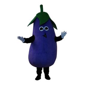 Leistung Aubergine Maskottchen Kostüm Halloween Fancy Party Kleid Sport Club Cartoon Charakter Anzug Karneval Unisex Erwachsene Outfit Event Werbe Requisiten