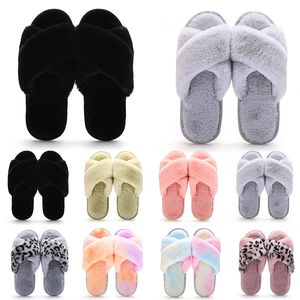 Wholesales Classics Winter Indoor Slippers for Women Snow Fur Slides House Outdoor Girls Ladies Furry Slipper Flat Platforms Softs Shoes Sneakers 36-41