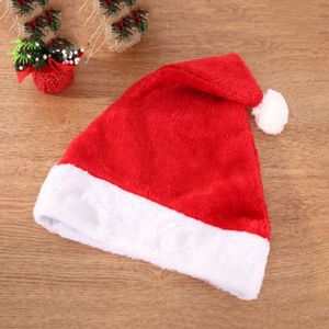 12 Pieces Christmas Hats Short Velvet Adult Santa Hat With Soft Plush Ball Xmas Cap Party Gift Year Decoration Kids Holiday