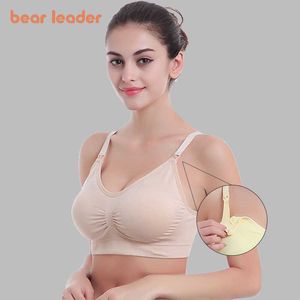 Bear Leader Maternity Breast Feeding Underwear Active Pregnant Woman Bras Prenatal Postpartum Intimates Side Closure Clothes 210708