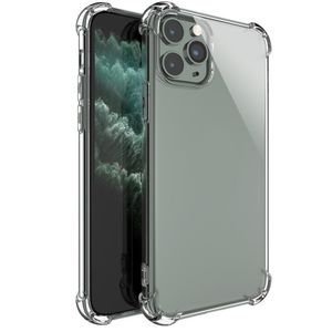 Подушка безопасности для iPhone 12 11 XS MAX XR Crystal Clean Clean Ambaze Cover Прозрачные Мягкие чехлы TPU для Apple 7 8 плюс 6 6