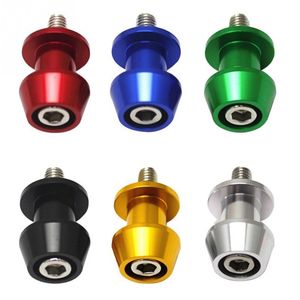 Andra motorcykeldelar Swingarm Spools Slider 6/8 / 10mm Swing Skruv Sliders Bil Tillbehör Stativ Arm Drop # 0911