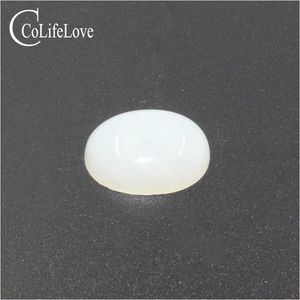 10mm*14mm Natürlicher loser Edelstein aus chinesischer weißer Jade für Schmuckgeschäft, echter Nephritstein für Silberschmuck H1015