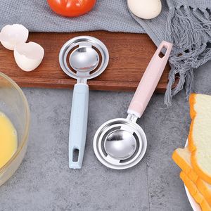 Ovo separador ferramenta aço inoxidável ovos yolk separadores brancos peneira cozinha gadgets cozimento ferramentas removedor de yolk divisor filtro hy0376