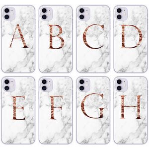 Marble Texture Letter Matte Phone Cases For iPhone Pro Max Mini XR XS Plus Soft TPU Cover