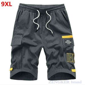 Sommer armee grün plus größe männer neue lose beiläufige werkzeug shorts flut marke große größe shorts 6xl 7xl 9xl streetwear H1206