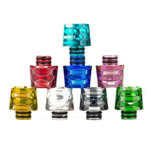 Honeycomb Colorful Resin 510 Drip Tips Snake Skin Mouth Wide Bore Mundstück