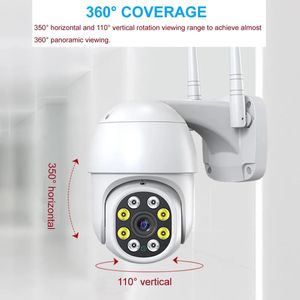 Smart Home 1080p Outdoor WiFi IP-kamera säkerhetsövervakning Motion Detection 360 PTZ CCTV Utanför Indoor Monitor Videokamera